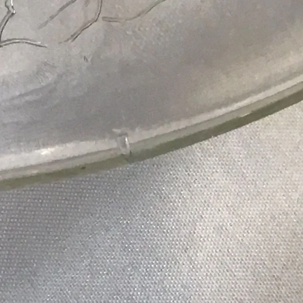 Vintage Heavy Pedestal Glass Etched Cake Stand with Glass Dome